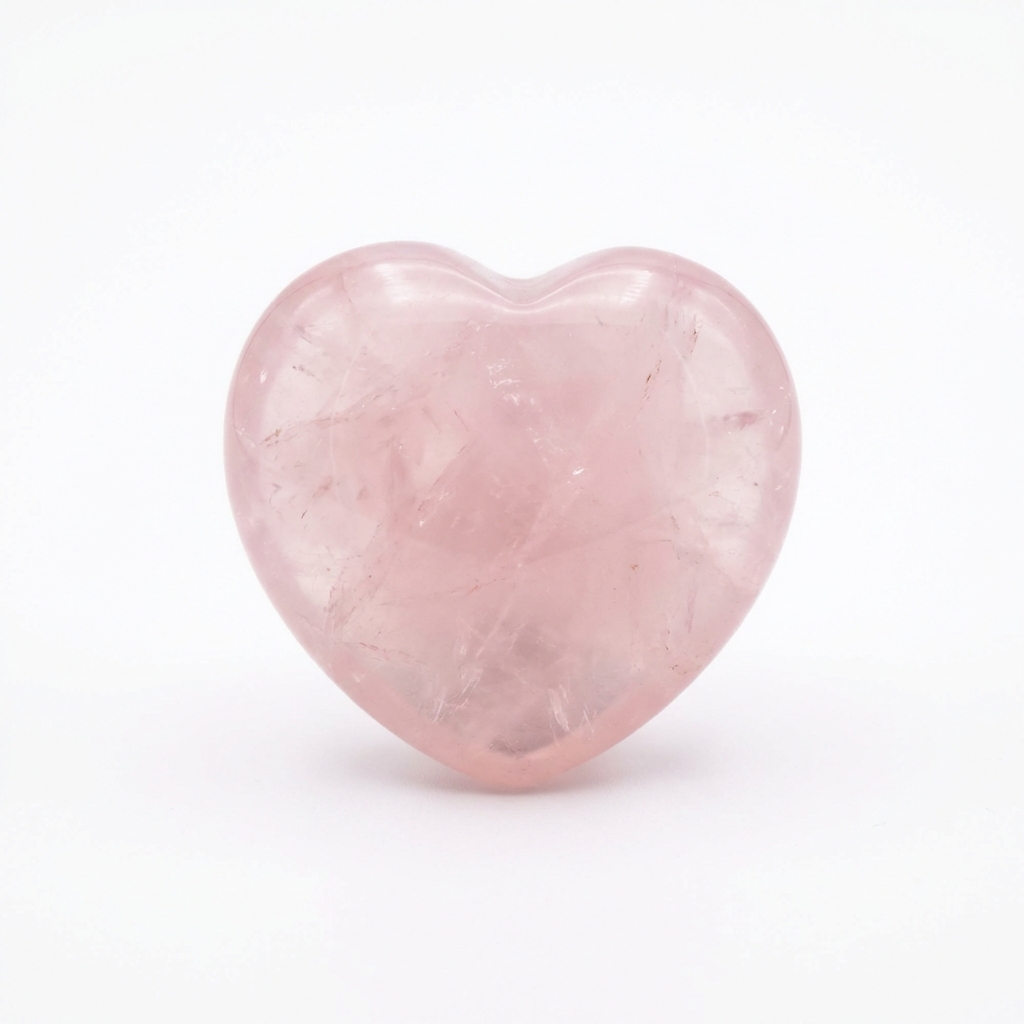 Rose Quartz Heart Gemstone Online